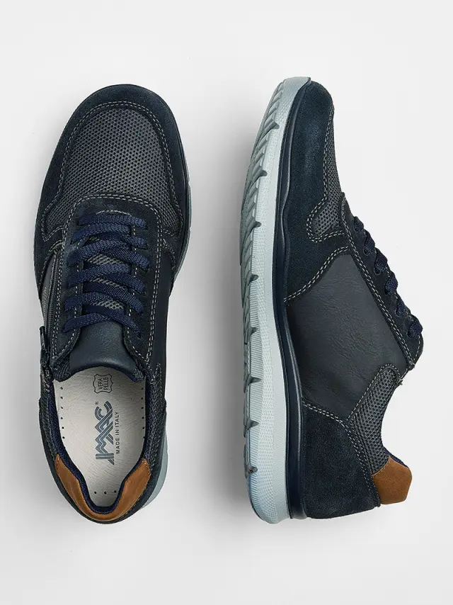 Imac Sneakers Ανδρικό δέρμα Μπλέ IMA/751870 D/BLUE 3