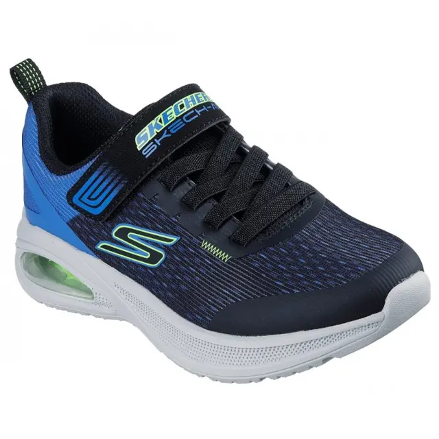 Skechers Lightweight Gore & Strap Microspec (PS) (404105L-BBLM) - Μαύρο-Μπλέ 2
