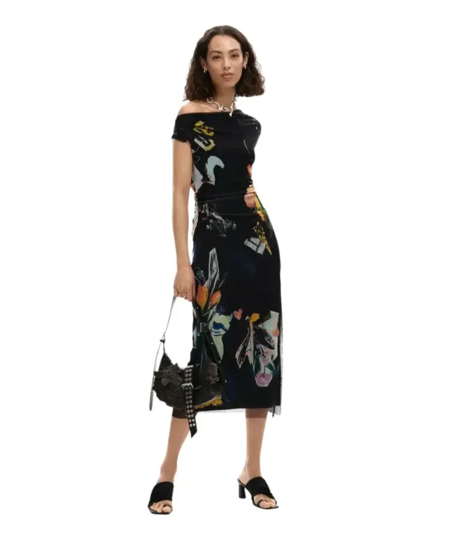 Desigual - Γυναικείο Φόρεμα Delaware 26SWVK29-2000 Μαύρο 2