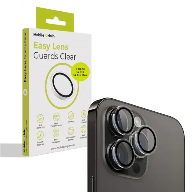 Mobile Origin Easy Lens guards, clear - iPhone 14 Pro/14 Pro Max
