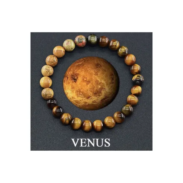 Brown Venus Ελαστικό Βραχιόλι με Χάντρες 3