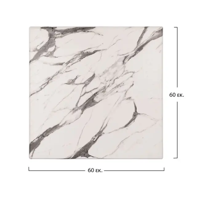 ΕΠΙΦΑΝΕΙΑ ΤΡΑΠΕΖΙΟΥ 60Χ60 MARBLE WHITE GREY 5657 FB95229.11 2