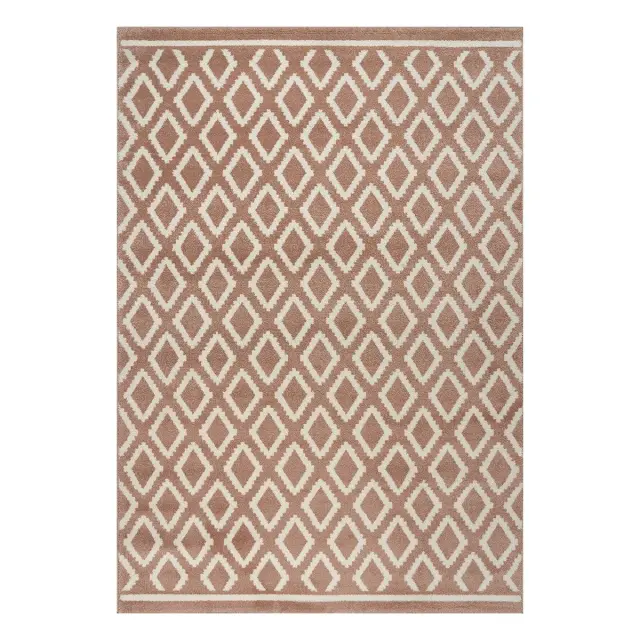 Beauty Home Πατάκι Vibe Art 9575 67x150 Pink White Ροζ Λευκό