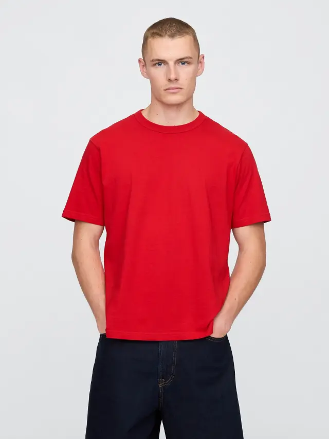 Κόκκινη Original Μπλούζα από 100% Οργανικό Βαμβάκι Modern red