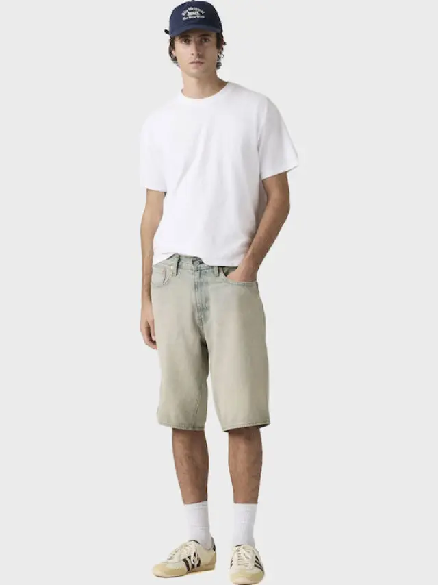 478 Baggy Shorts Light Indigo - Worn In ALTERNATIVE ROCK SHORTS - 34 3