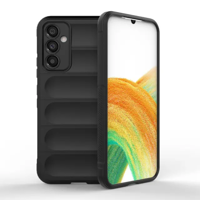 Θήκη Σιλικόνης Rugged Anti Scratch για Samsung Galaxy A34 5G - Black OEM 3