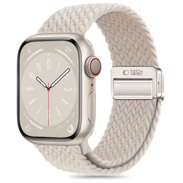 Tech-protect Nylonmag Apple Watch 8 / 9 / 10 / 11 / 12 / Se (40 / 41 / 42 Mm) Natural Titanium