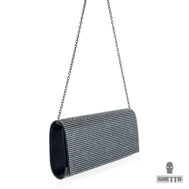 Ghetto Crystal Embellished Clutch | Statement Evening Chain Bag 2