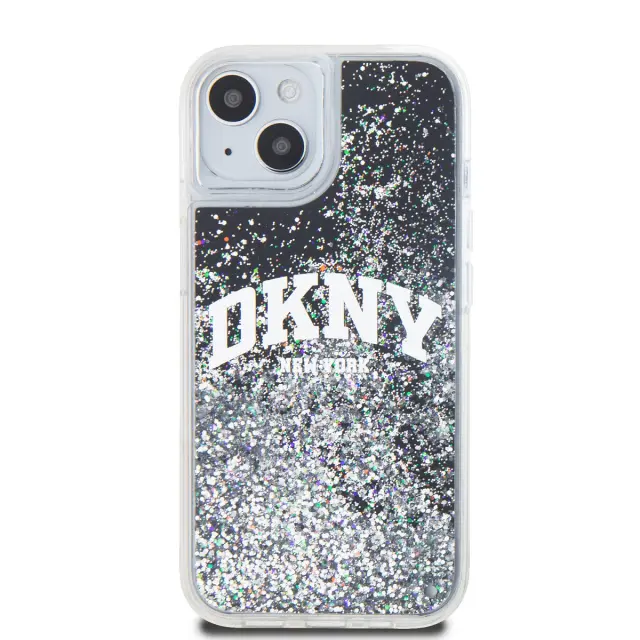DKNY Liquid Glitter Arch Logo Case for iPhone 11 Black 2