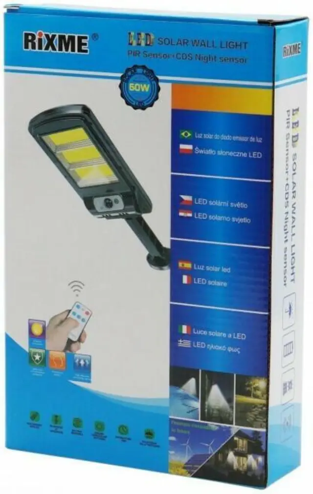 Στεγανό Ηλιακό Φωτιστικό Δρόμου 50W IP67 PS-W755-3 2
