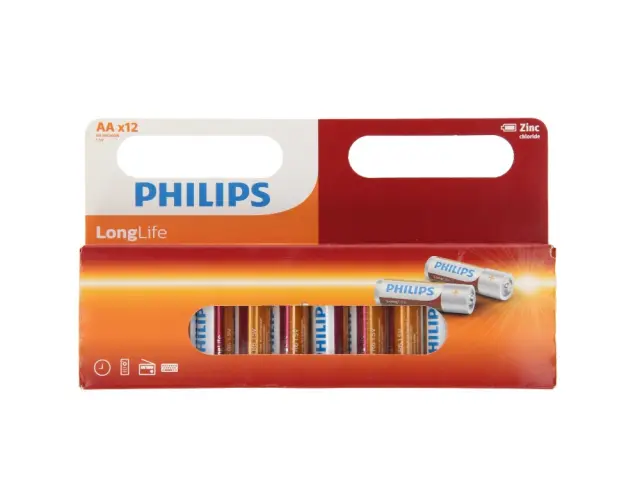 Αλκαλικές Μπαταρίες Philips LongLife R6L12W10 - ΑΑ R6 - 1.5V - 12 τεμάχια R6L12W10 2