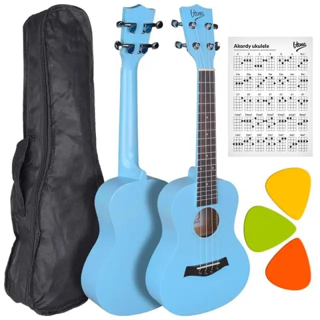 V-TONE UK23 BL acoustic concert ukulele 23" blue + cover