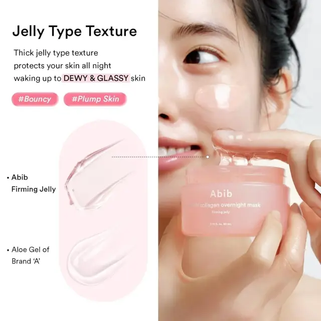 Abib Pdrn Collagen Overnight Mask Firming Jelly Μάσκα κολλαγόνου Pdrn για σύσφιξη και λάμψη κατά τη διάρκεια της νύχτας 80ml 2