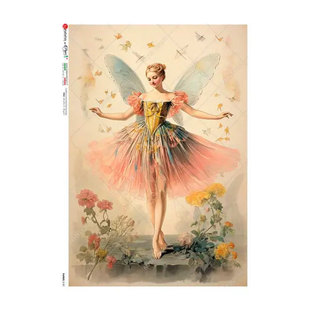Ριζόχαρτο για Decoupage PaperD, Νεράιδα F0101, 30x40cm