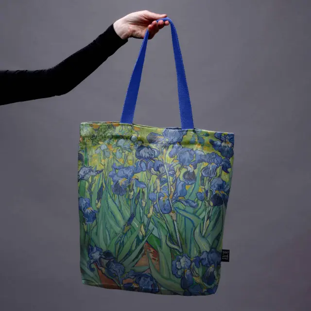 PITEX Τσάντα ώμου από Βελούδο / Tote Bag: Irises