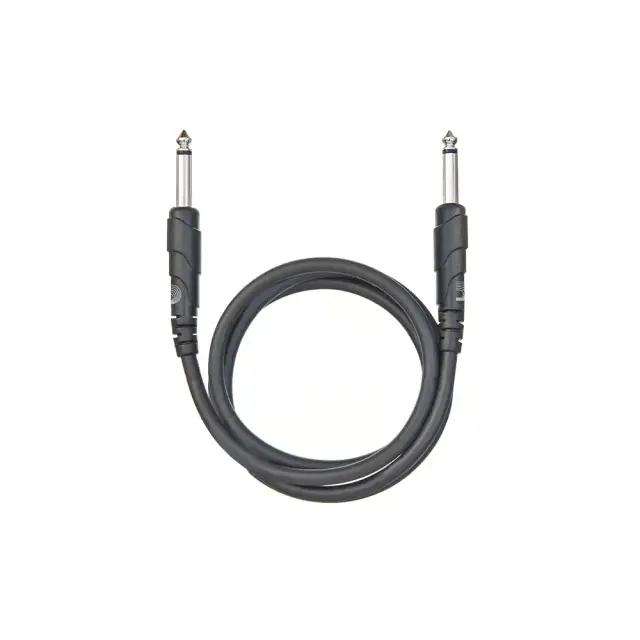 D'Addario PW-CGTP-01 Classic Patchcable Καλώδιο Οργάνων 1/4 Mono Jack - 1/4 Mono Jack 0.3m Μαύρο