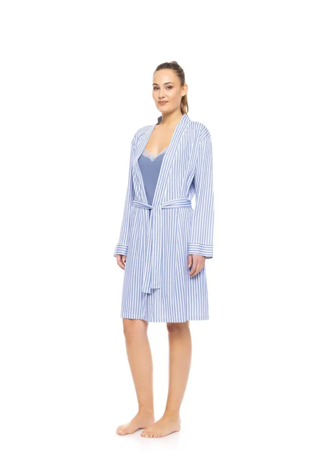 W1740 - Type - NIGHTGOWN 2PCS SET CALMING STRIPES 2