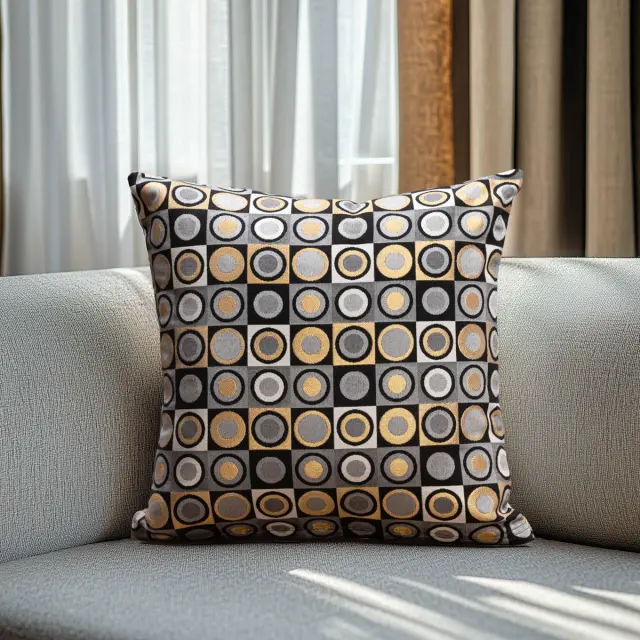 Beauty Home ΜΑΞΙΛΑΡΟΘΗΚΗ ΣΤΟΦΑ ROUND CIRCLE LUXURY 45 x 45 cm 2