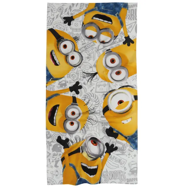 Πετσέτα Θαλάσσης 70Χ140 Παιδική Cotton Das Home Minions 5866 Κίτρινο-Γκρι