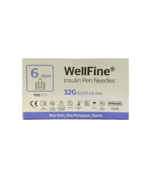 Ambitas WellFine Insulin Pen Needles 32G x 6mm 100τμχ