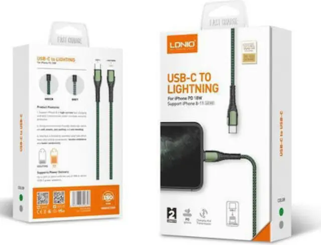 Ldnio USB-C to Lightning Cable 30W Γκρι 1m (LC111)