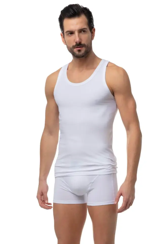Minerva Sporties Αμάνικη Ανδρική Φανέλα 2Pack 12014-005 - ΛΕΥΚΟ - S 3