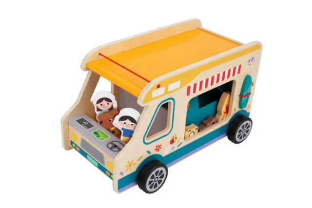 Tooky Toy Ξύλινο Τροχόσπιτο TH427 2