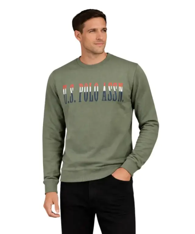 U.S. Polo Assn. - Ανδρικό Φούτερ Με Λογότυπο 60705-53223-146 Χακί - L