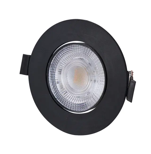 LED ΣΠΟΤ ΨΕΥΔΟΡΟΦΗΣ ΚΙΝΗΤΟ ΣΤΡΟΓΓΥΛΟ 3W/5W/7W CCT 38° ΜΑΥΡΟ