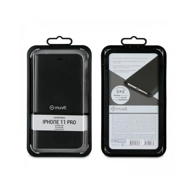 Δερμάτινη Θήκη Βιβλίο Muvit Portfolio Case Για Apple iPhone 11 Pro Μαύρη 2