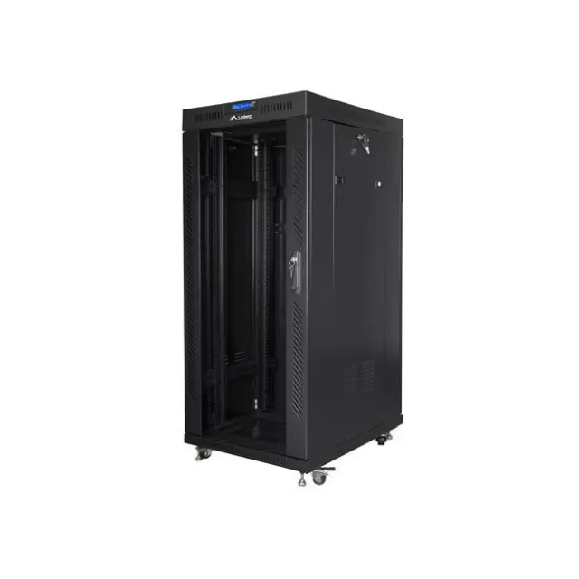 Lanberg Καμπίνα Rack 27U 800x1000 LCD Black V2 (FF01-8027-12BL)