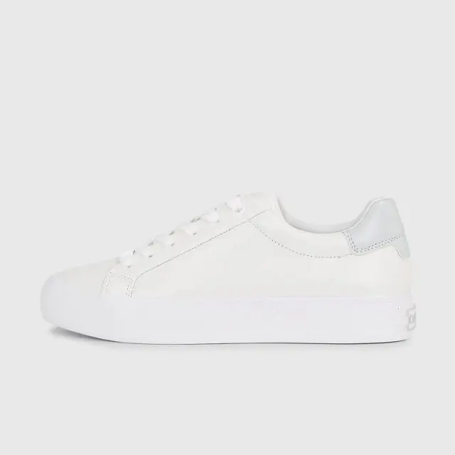 Calvin Klein - Γυναικεία Sneakers Vulc Lace Up Nano Fox-Lth HW0HW01066-0K9 Λευκό - 41