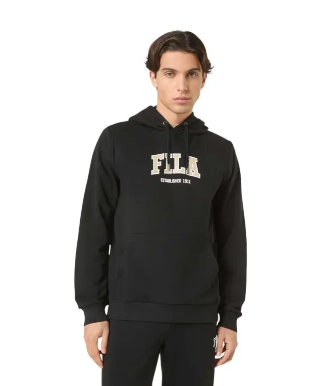 Fila - Ανδρική Μπλούζα Φούτερ Με Κουκούλα Rifredi FAM1218-80010 Μαύρο 2