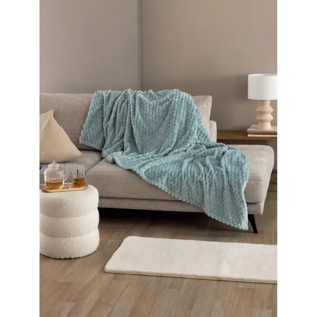Κουβέρτα Fleece Palamaiki Aster Jade Υπέρδιπλη 220 x 240 3