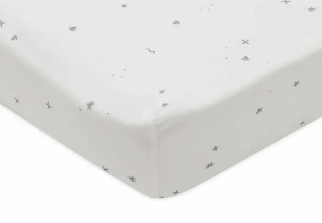 Jollein: Fitted Sheet - Jersey - Twinkling Sea Green σεντόνι κούνιας με λάστιχο 70/75x140/150cm