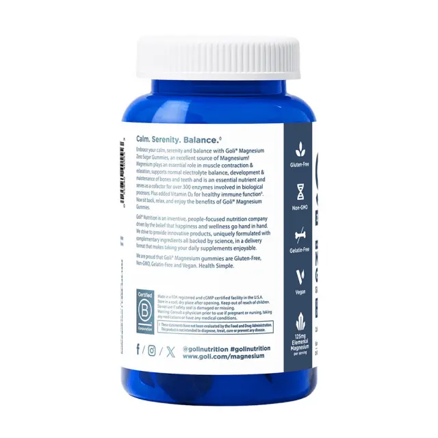 Goli Zero Sugar Magnesium Gummies 3