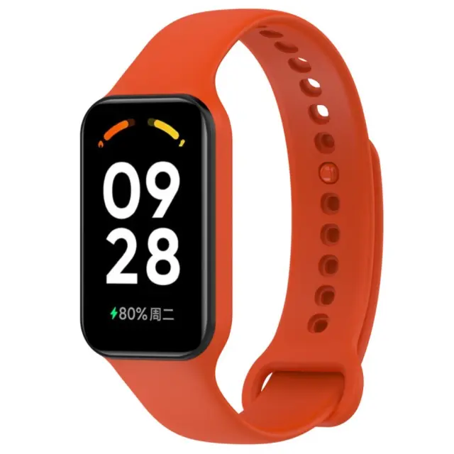 Ανταλλακτικό Λουράκι Σιλικόνης για Xiaomi Redmi Smart Band 2/8 Active- Orange OEM