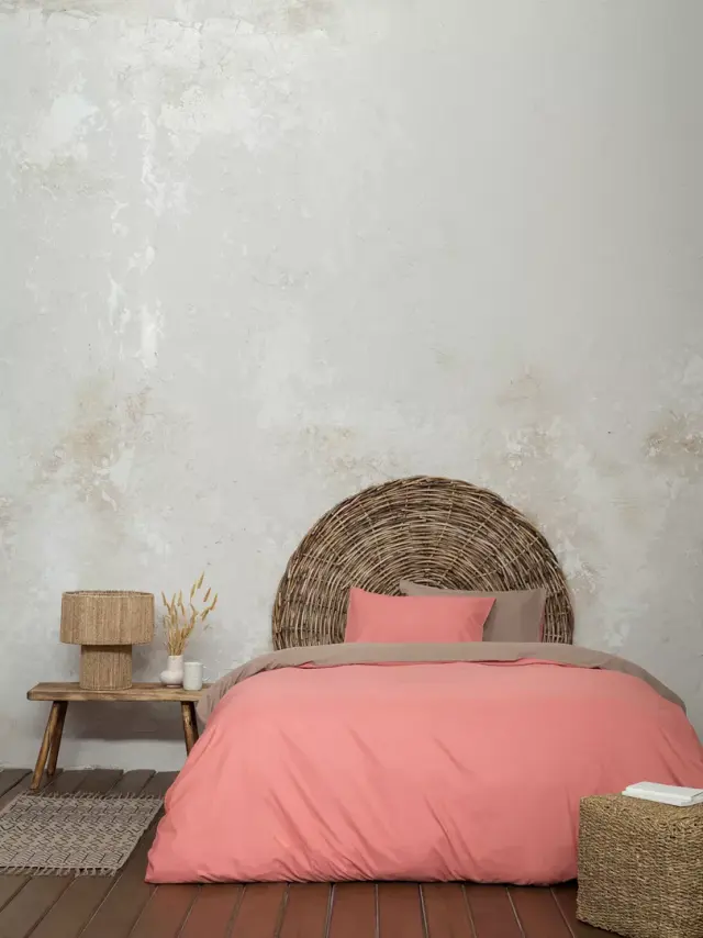 Σετ Παπλωματοθήκη Abalone - Brown / Terracotta Καφέ, Τερακότα Μονή (1 x 160x240 + 1 Μαξιλαροθήκη 50x70)