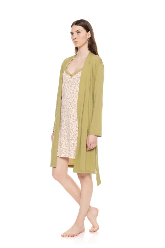 W1586 - Type - NIGHTGOWN 2PCS SET BLOSSOM FLOWER 2