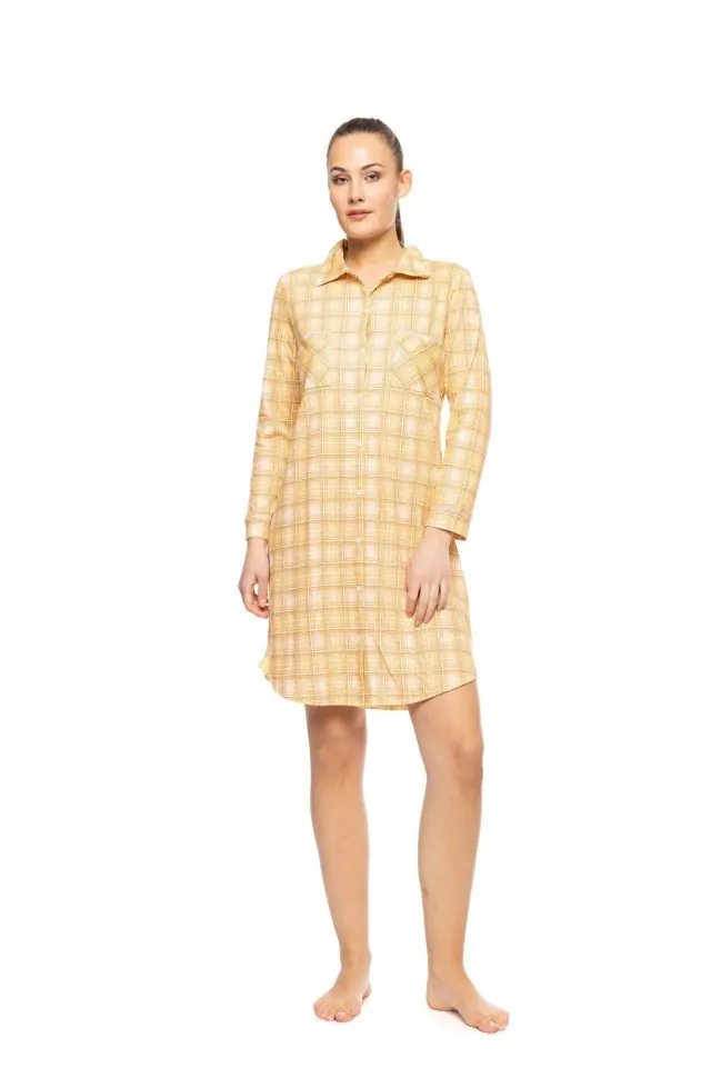 W1702 - Type - NIGHTGOWN GOLD PLAID