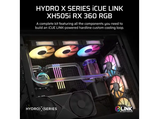 Corsair HydroX XH505i iCUE Link Custom Cooling Kit (Stealth Gray) (CX-9070018-WW) 2