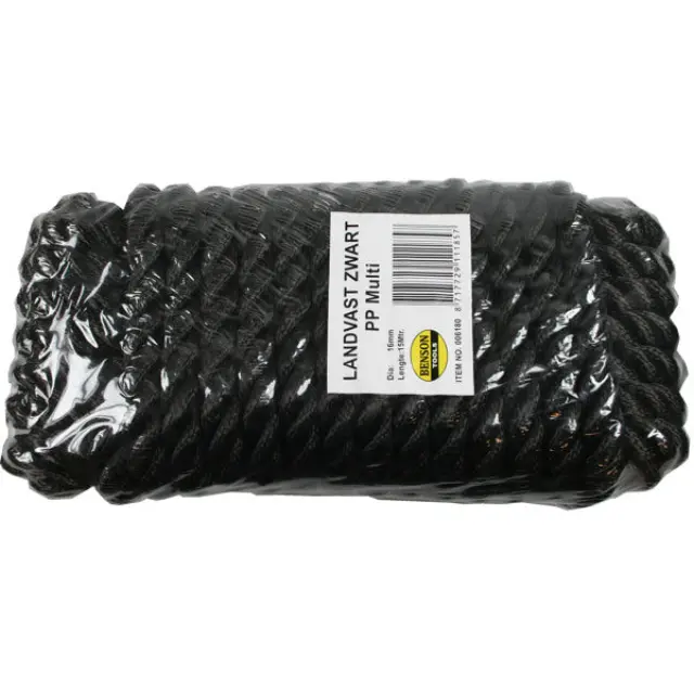 Rope mooring-rope 16 mm x 15 m black