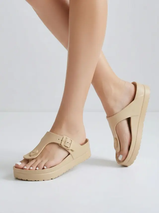 Sun&Fun Πέδιλα Γυναικείο Eva/Αδιάβροχο Μπεζ SAF/15524 BEIGE 2