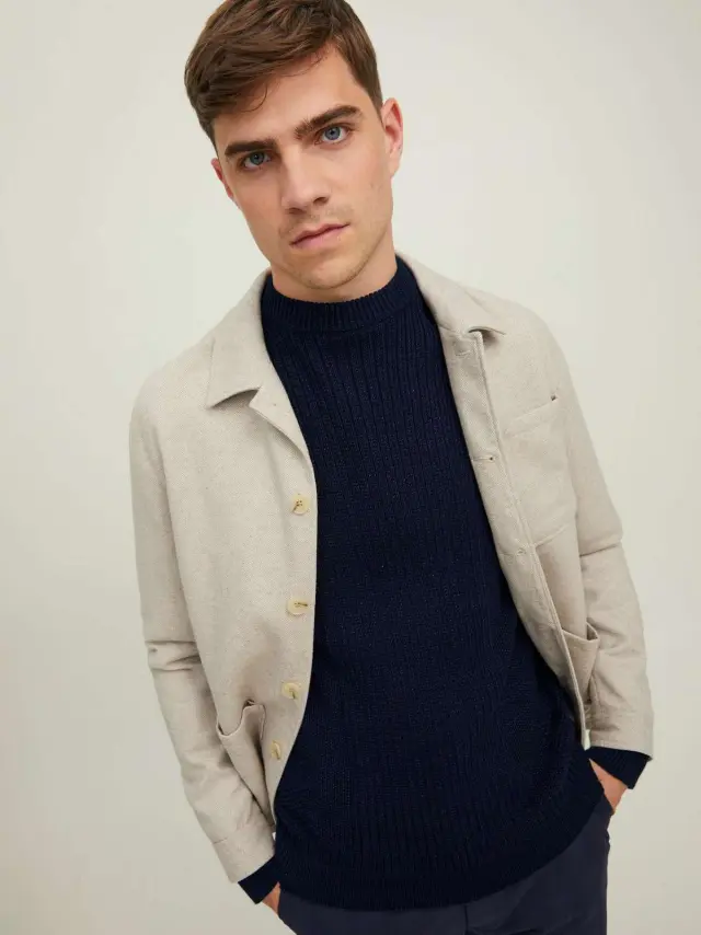 JPRBLUBRADLEY KNIT CREW NECK Indigo - XL 2