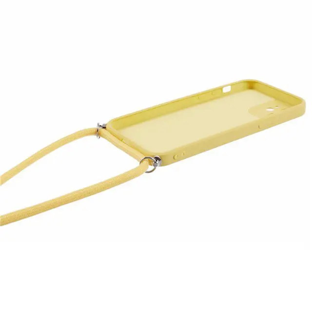 Θήκη Σιλικόνης με Κορδόνι για το Λαιμό για iPhone 11- Yellow OEM 3
