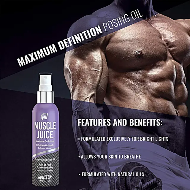 Pro Tan Muscle Juice® Maximum Definition Competition Posing Oil 4 fl. oz. 3
