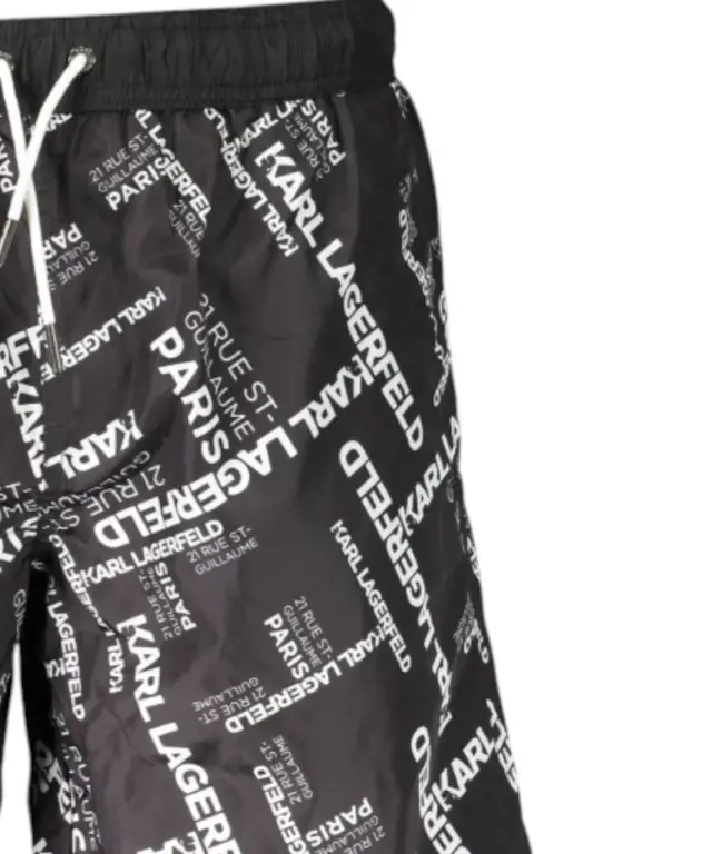 Karl Lagerfeld - Ανδρικό Μαγιό Σορτς με Logo KL20MBL01-BLACK Μαύρο - S 3