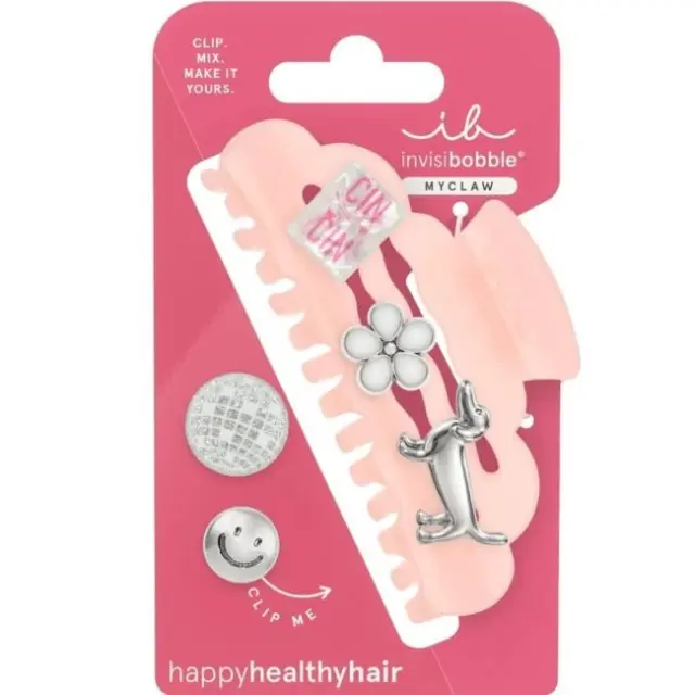 Invisibobble My Claw L Hug Me, Baby Κλάμερ Μεγάλου Μεγέθους 1τμχ & Charms Διάφορα Σχέδια 5τμχ