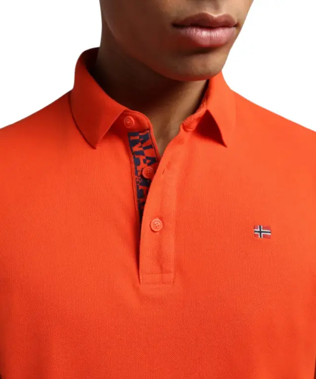 Napapijri - Ανδρικό T-shirt Polo Ealis SS Regular Fit NP0A4H8B-A62 Πορτοκαλί - S 3