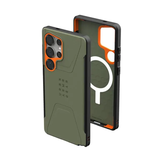 UAG Civilian Pro, Olive Drab/Orange - Samsung Galaxy S25 Ultra 2